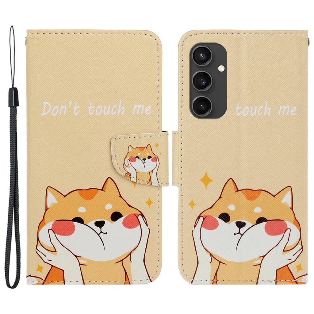 Für Samsung Galaxy S24 FE Hülle Musterdruck Schutz Leder Folio Handyhülle