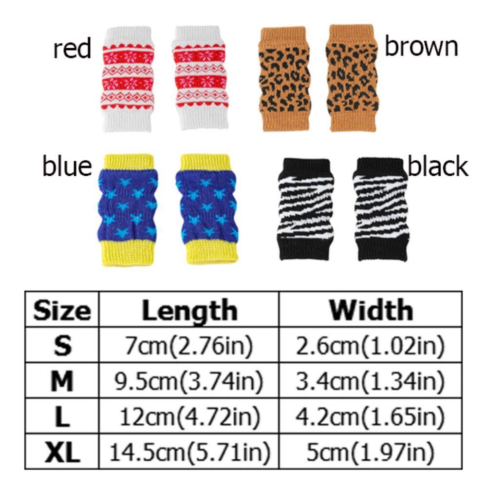4pcs/set Warm Dog Leg Sleeves Elastic Dog Leg Socks Pet Accessories Pet Knee Pads  for Four Seasons