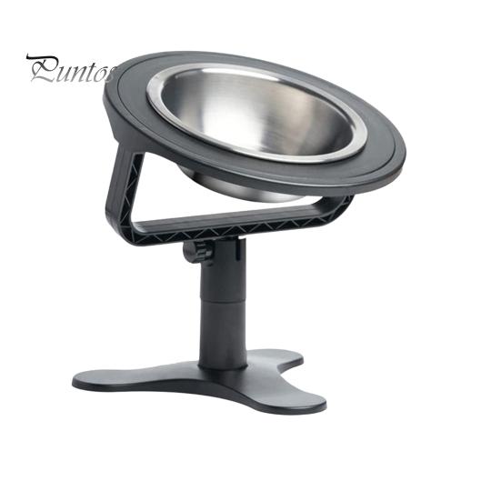 

Поднятая миска для кошачьего корма, регулируемая наклонная миска из нержавеющей стали для домашних животных, нескользящая приподнятая кормушка для домашних кошек и собак чёрный