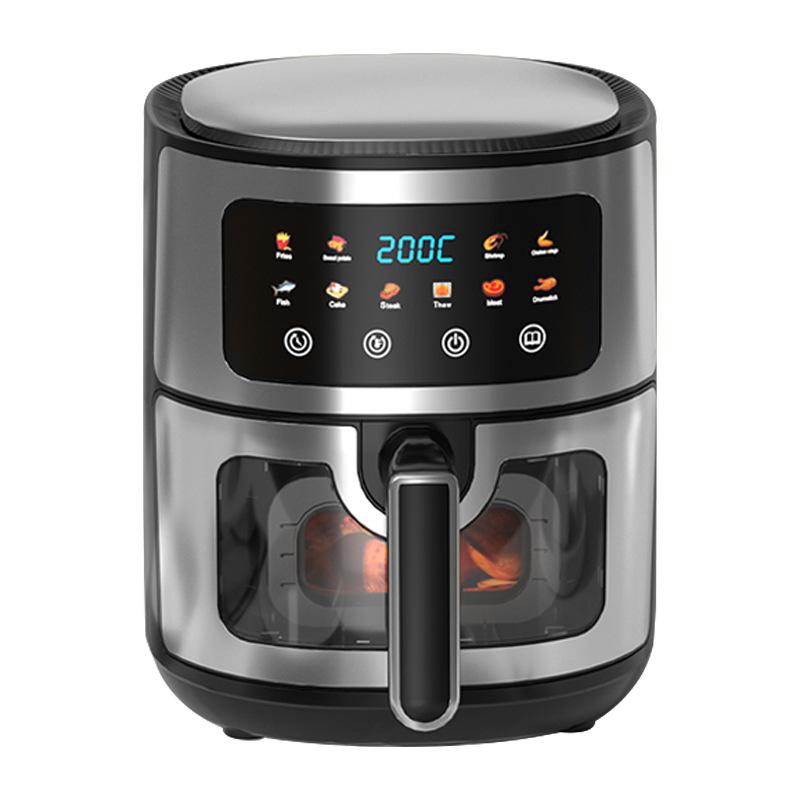 Air Fryer 8-in-1, 8L Compact Oil Free Cooker with Visible Window & Dishwasher Safe BasketDigital Preset Airfryer, Digital Control for Family