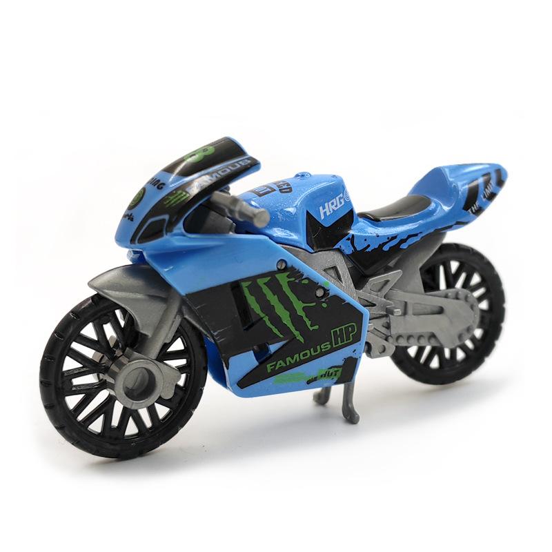 1PC simulación coche de carreras de moto aleación modelo de coche juguete para niños clip máquina de muñecas coche de juguete adorno llavero
