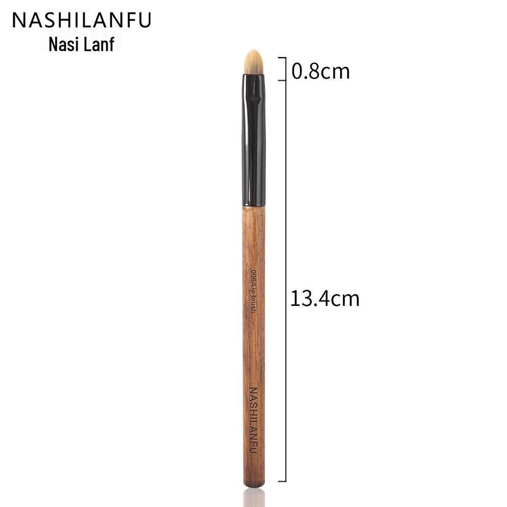 14-teiliges Make-up-Pinselset aus Naturholz mit Tierhaar - Enthält Augenpinsel, Rouge- und Lidschattenwerkzeuge