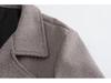 Men's Mid-Length Plaid Wool Coat - Double-Breasted, Cotton-Padded Jacket