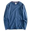 Daily Order Cutting Label Export Export Remaining Tail Order Cutting Label Men Long Sleeves T-shirt Spring and Autumn Pure Cotton Solid Color T-shirt