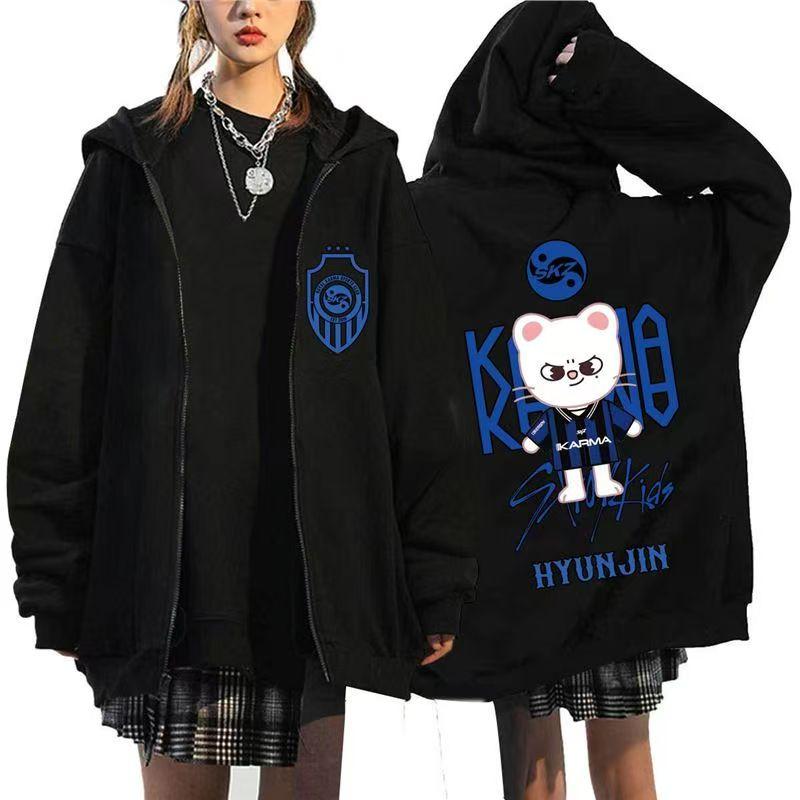 Худи в стиле k-pop Straykids Пальто Звезда K-pop SKZOO KARMA одежда M