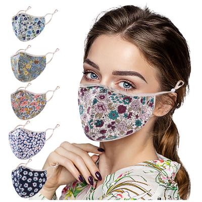 Adult Women Floral  Safet  Washable Cotton Face Mask