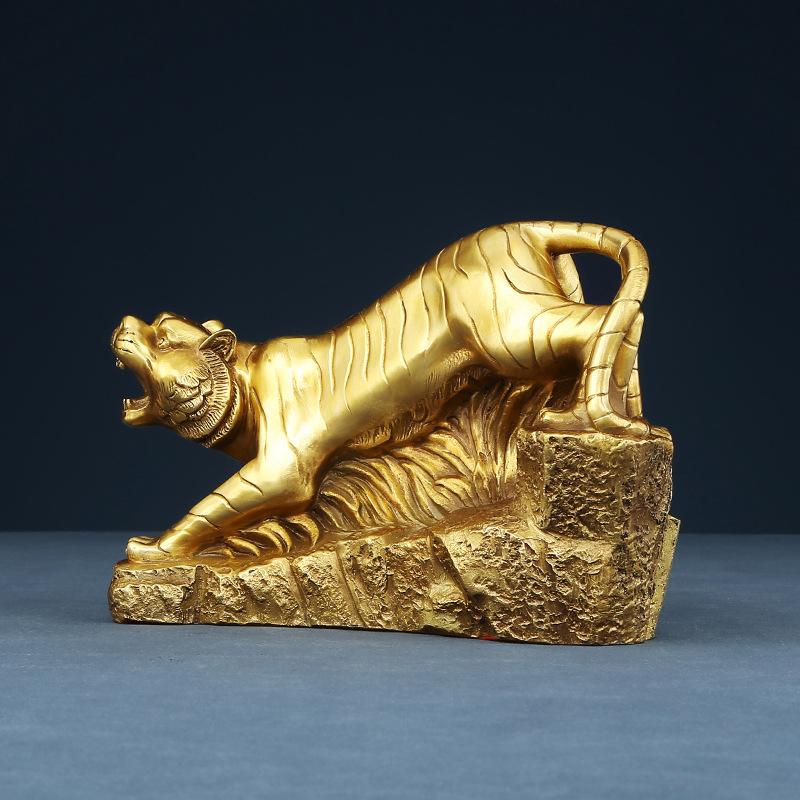 Messing Sternzeichen Tiger Ornament Handwerk Geschäft Büro Wohnzimmer Heimdekoration Ausstellungseröffnung Geschenk