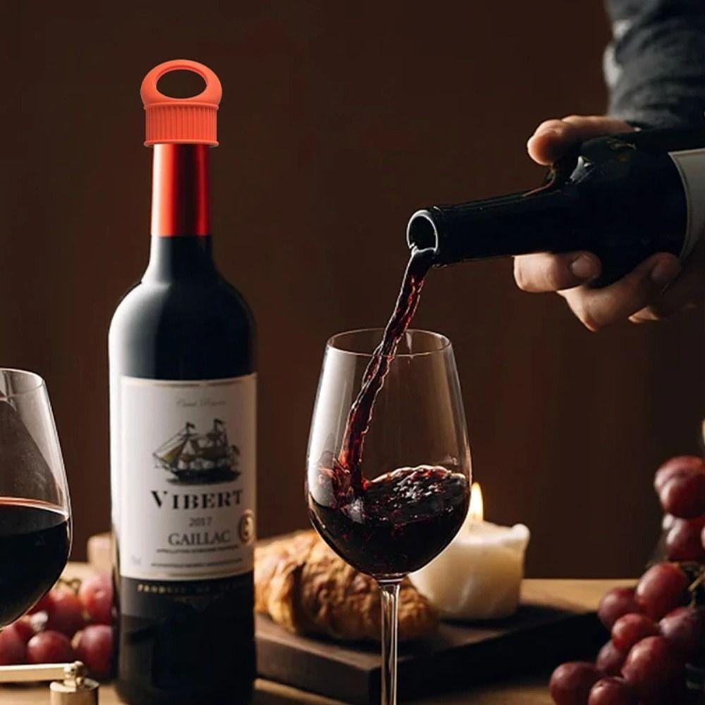 Reusable Flexible Silicone Wine Bottle Stopper Vacuum Sealed Leak Proof Silicone Bottle Cap Food Grade Wine Seal Stopper Cap