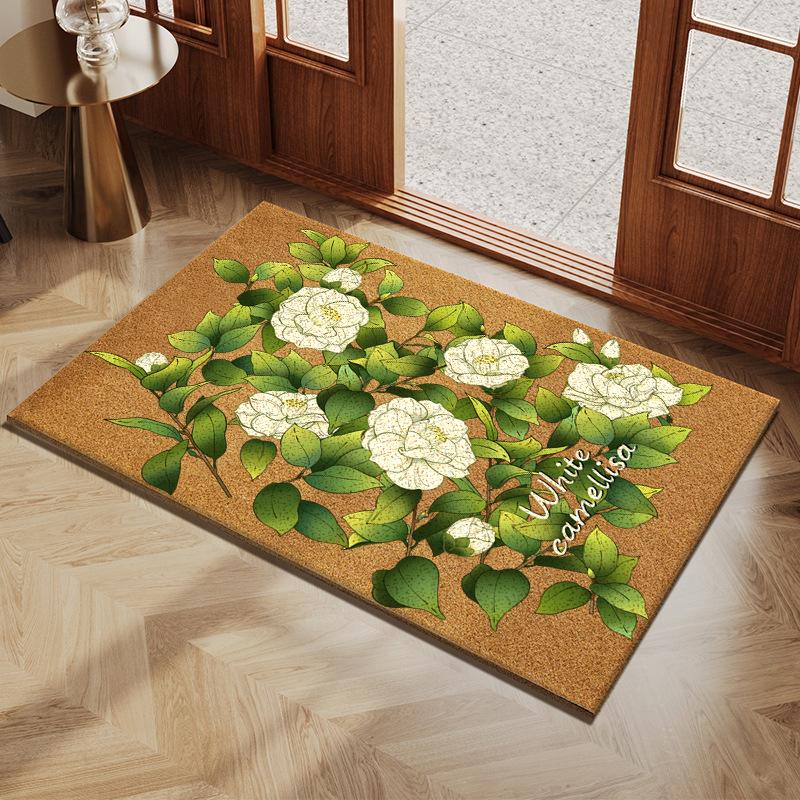 

Flower Carpet Rose Tulip Lily of The Valley High-end Rug Living Room Entrance Kitchen Bedroom Non Slip Mat Home Decoration 40X60CM