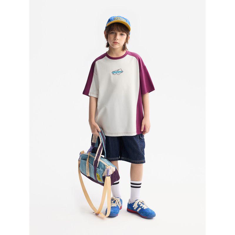 and Quick-Drying] Mqd Children's Clothing Boys' Short-Sleeved T-Shirt Summer New Style Children's Color-Blocking Short-Sleeved T-Shirt