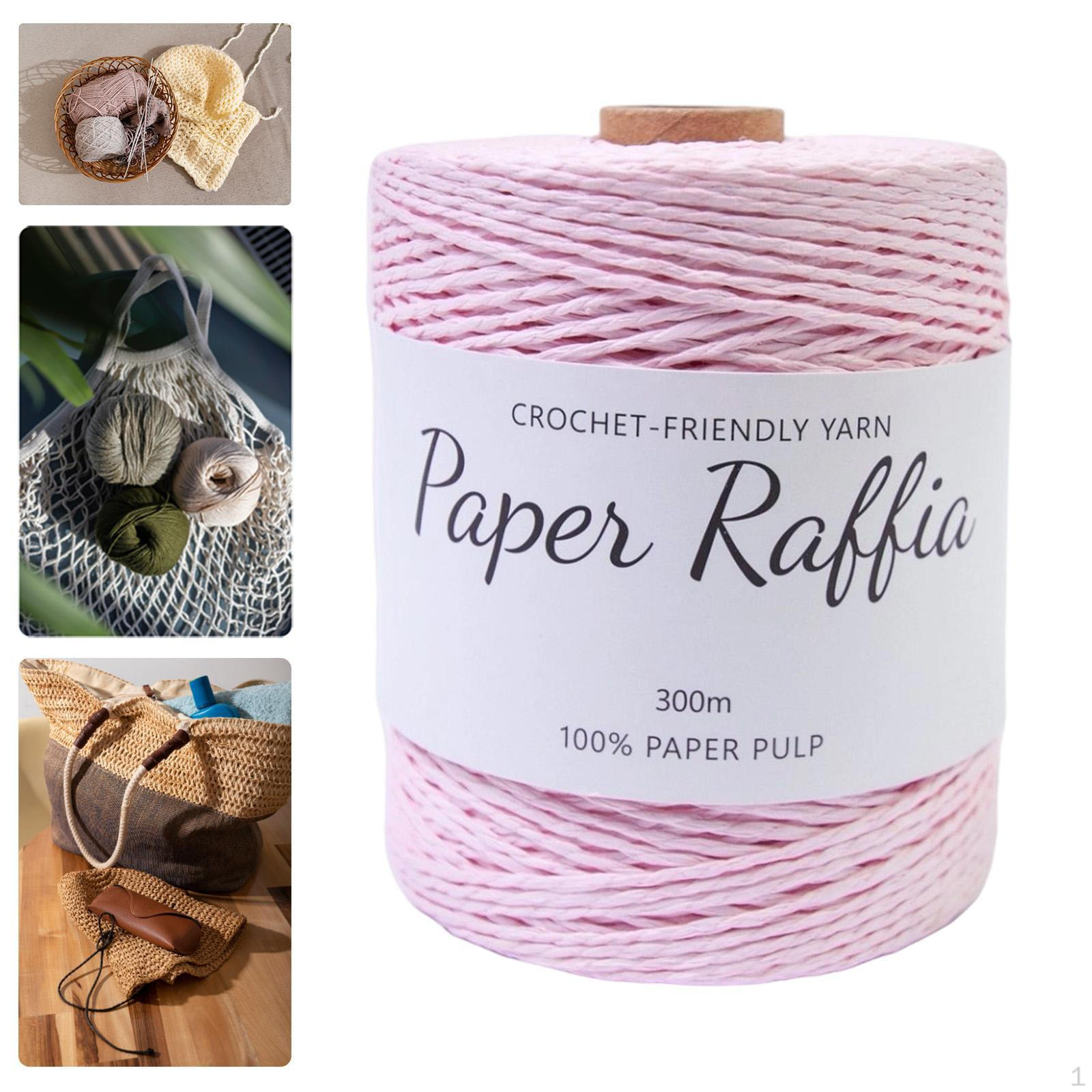 

Рафия Бумажная Лента Веревка Подарки Мягкая DIY Рукоделие Пряжа для Вязания Крючком Сумок Гнездование Light Pink