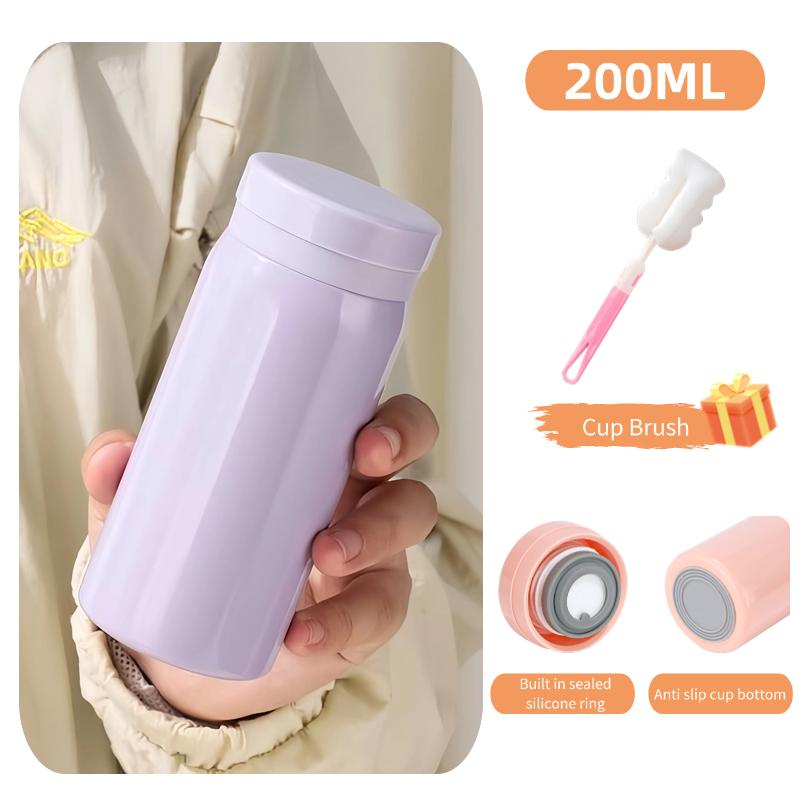

200ml/300ml Stainless Steel Mini Water Bottle Outdoor Insulated Thermal Mug Coffee Thermos Bottle Car Vacuum Flasks Coffee Cup As your choice