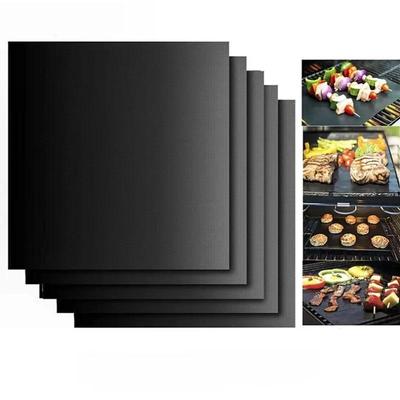 1/2Pcs Oven Mat Family Party Non Stick Teflon BBQ Liners Grill Foil  Resistant Barbecue Mat Fiberglass Barbecue Mats Reusable