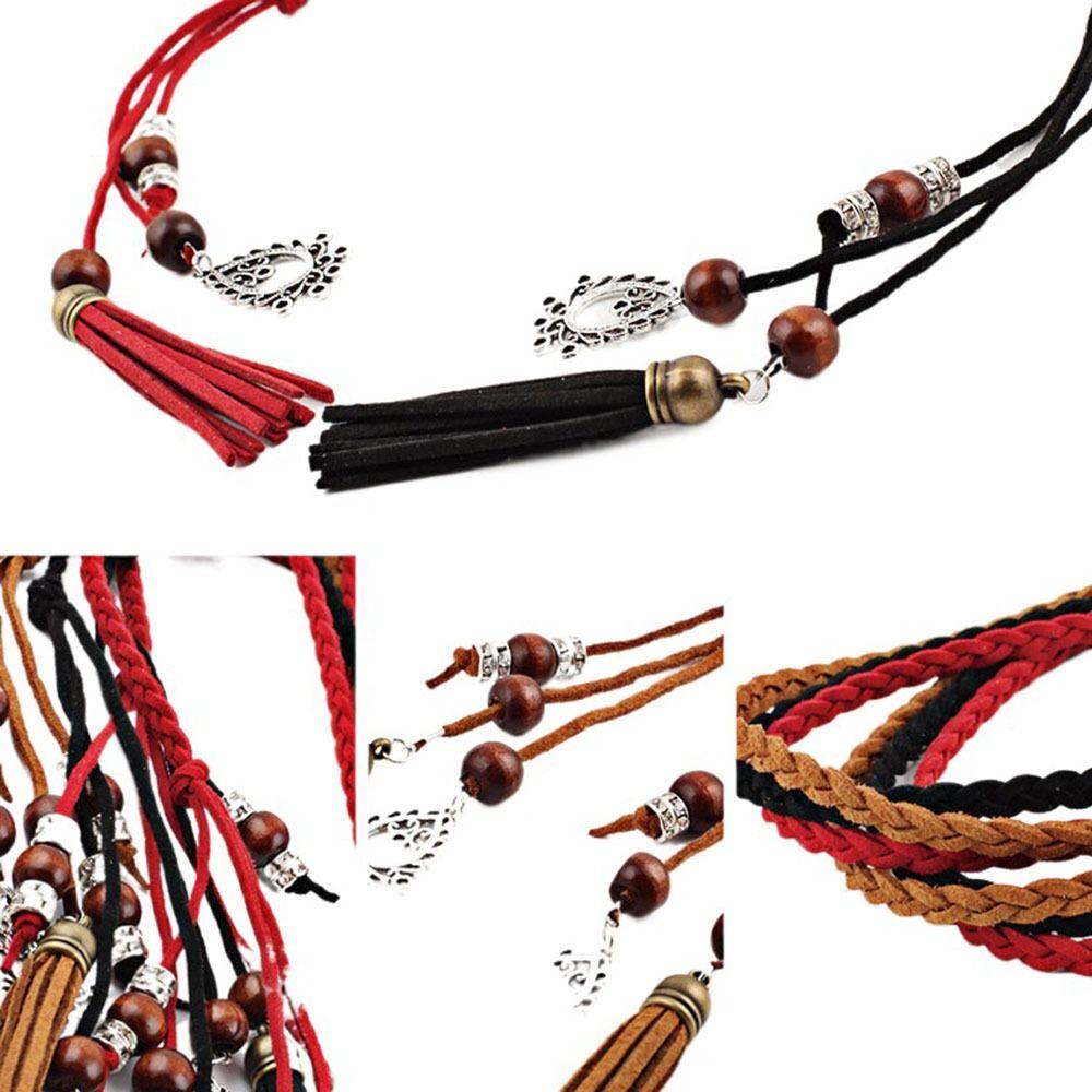 Chinese Style Boho Style Dress Accessories Waist Rope Braided Belt Waist Chain Tassles Belts