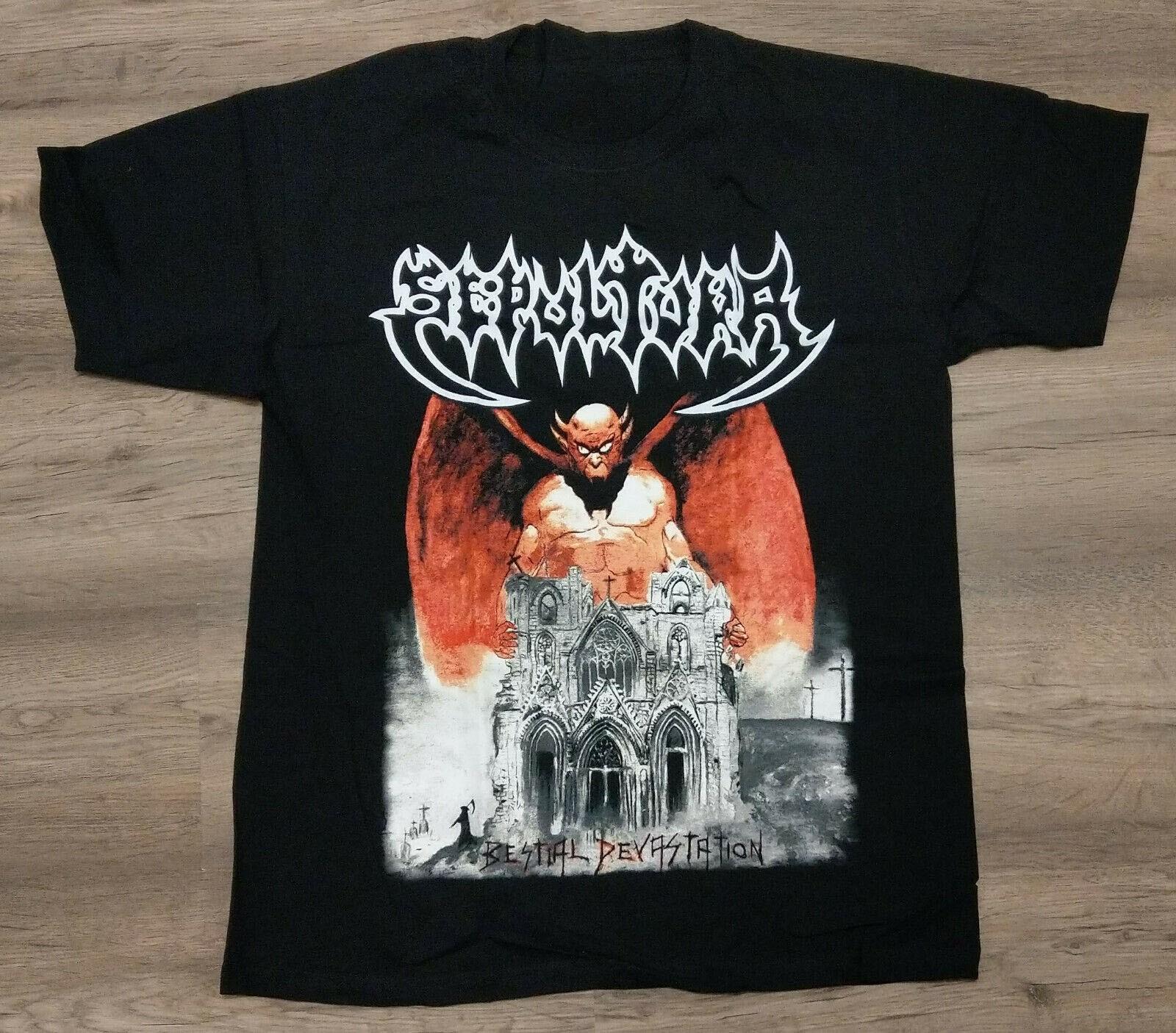 New SEPULTURA Bestial Devastation Black Unisex Short Sleeve T-Shirt S-XL XXXL
