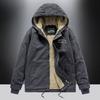 Lamb wool short coat men's winter thickened fur collar fleece tooling bomber jacket cotton coat lamb wool cotton coat