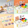 Wooden Montessori Addition And Subtraction Math Toy With Bead Matching For Early Learning