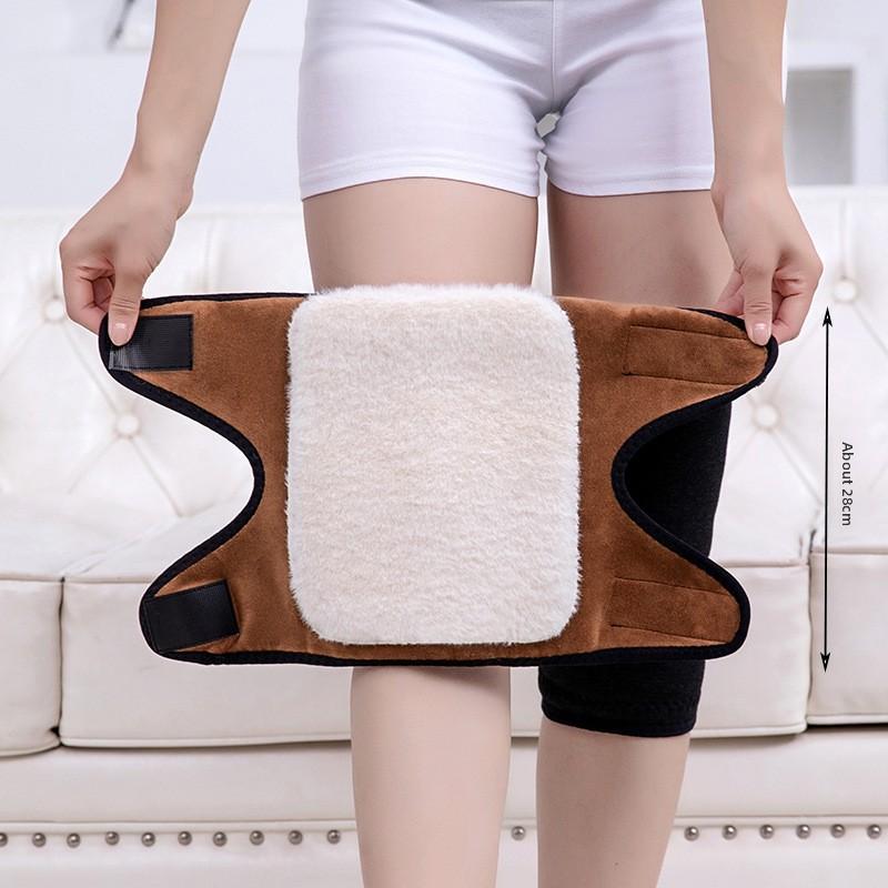 Knee Pads For Women And The Elderly, Thickened And Velvet, Paint Cover, Double Layer Composite Imitation Sherpa Velcro Style