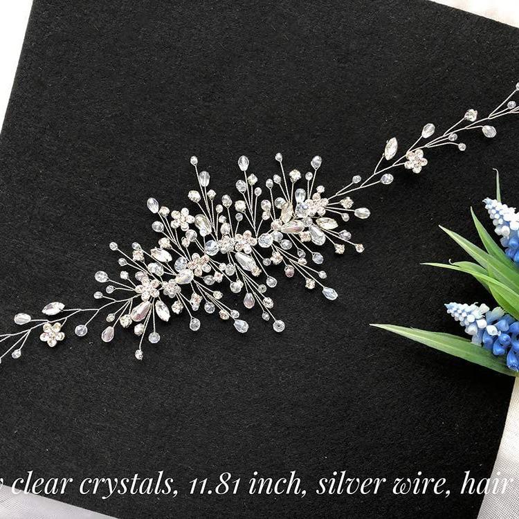 Bridal Crystal Irregular Women's Headband - Handmade Gold & Silver Yarn Evening Dress Hair Accessory