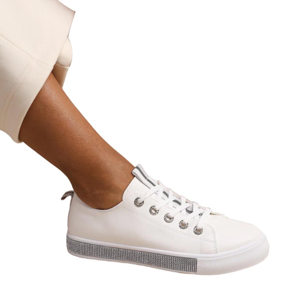 Where's That From Womens/Ladies Splendor Crystal Trim Trainers