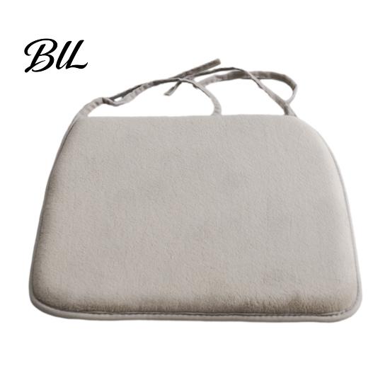 Soft Fluffy Seat Cushion for Home Office Plush Chair with Ties, Cozy Non-slip Cushion, 15.75" Skin-friendly Warm Winter x Dining Comfortable Mat Desk