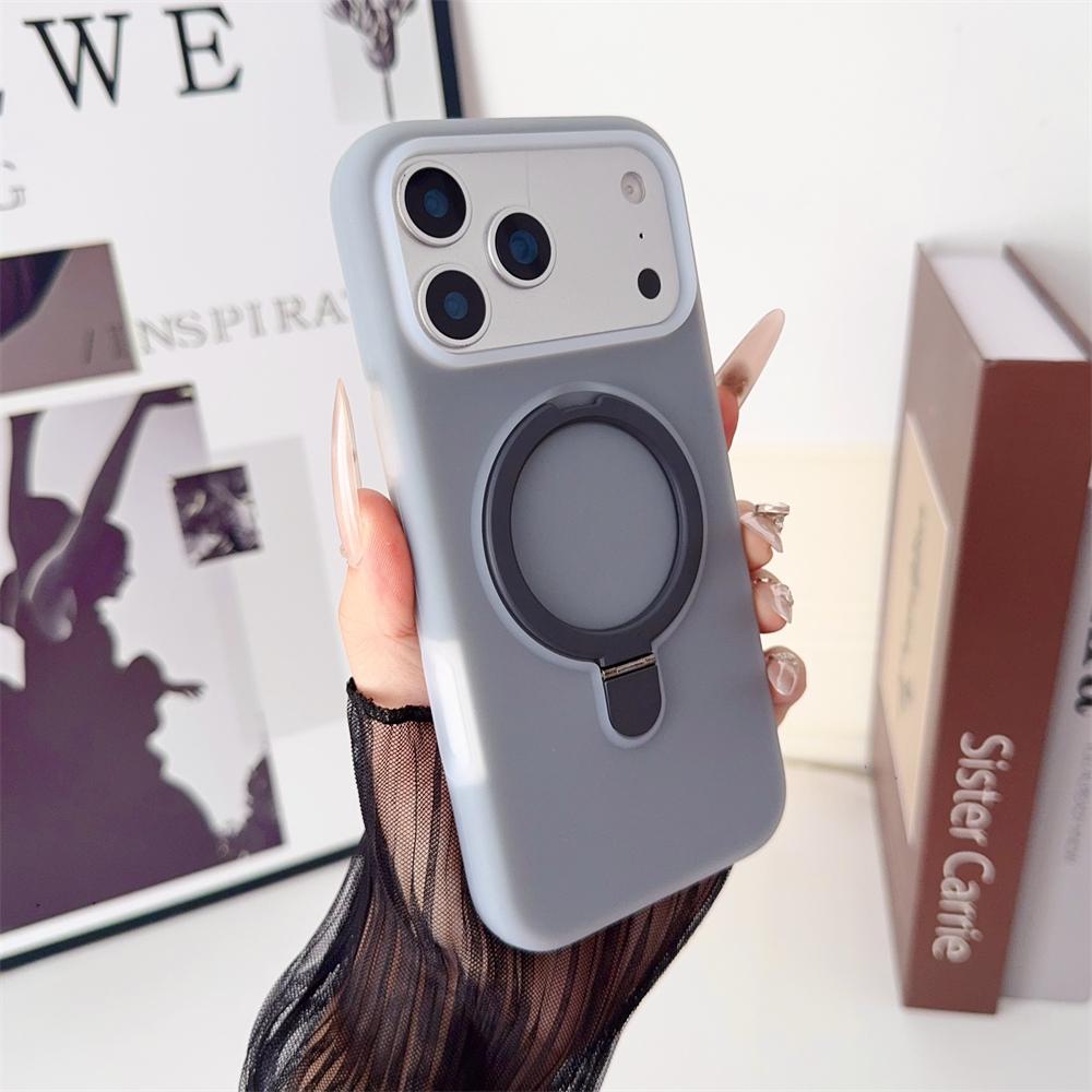 

Silicone Jelly Matte Holder Magnetic Case For iPhone 17 Air 16 15 14 13 Pro Max Candy For Magsafe Camera Control Button Cover iPhone17 Pro