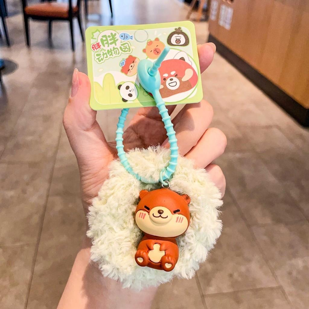 Whimsical Plush Keychain Adorable Animal Silicone Keyring Parties For