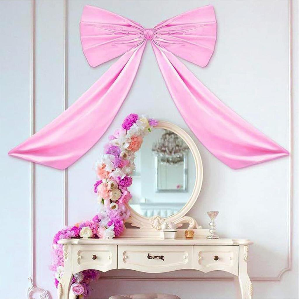 Large Bow with Long Streamers Giant Ribbon Tie for Christmas tree door window wall Decoration birthday party wedding Backdrop