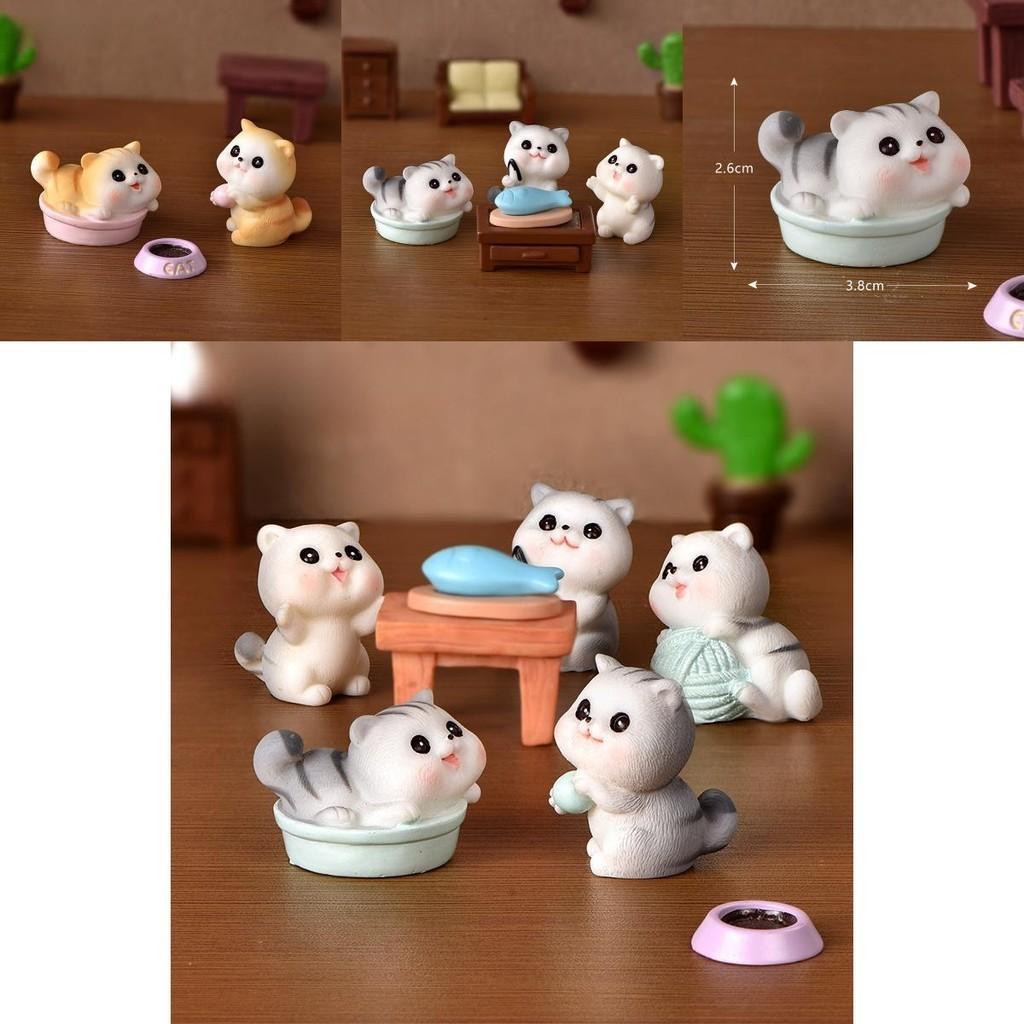 Naughty Diy Ornament Cat Micro Landscape Production Resin Desktop Decoration