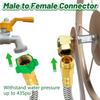 Leakproof Outdoor Flexible Water Hose Fitting 5ft Female to Male Leader Hose Replacement Short Garden Hose Extender