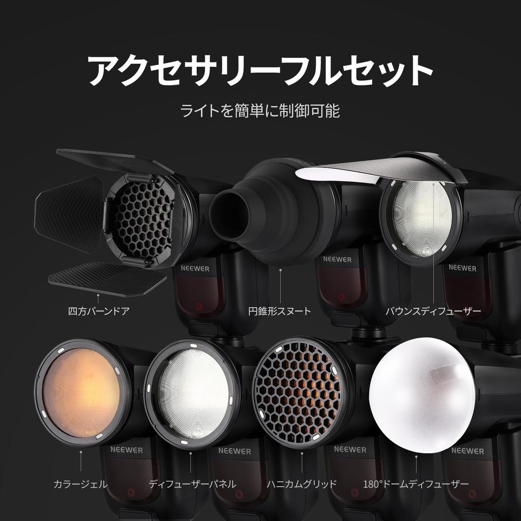 NEEWER Magnetic Accessory Set for Round Head Flash Compatible Godox V1 Speedlite Flashlight Control Modifier Diffuser Adapter 14pcs CRM2 Z1-C Z1-N