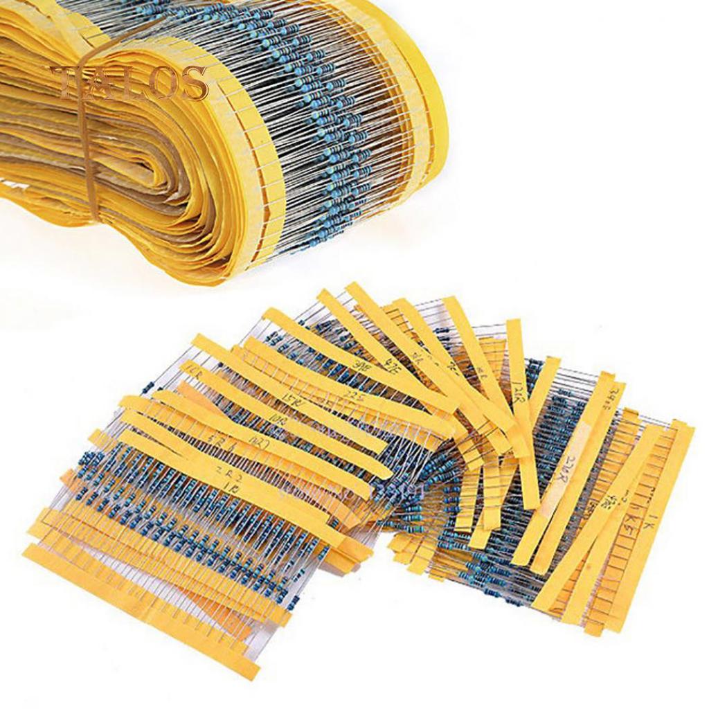 300 Pcs 1/4W 1% Metal Film Resistors 30 Values Resistance Assortment Kit Set Electronics