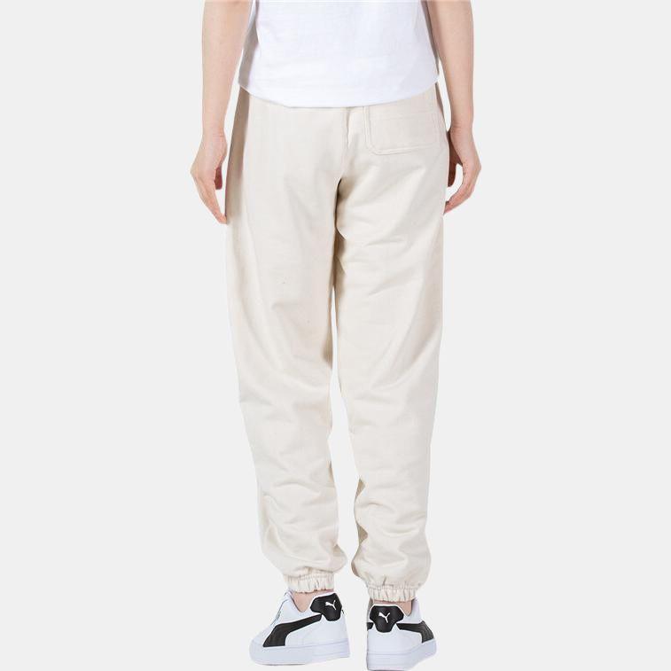 Puma Solid Color Cuffed Casual Retro Sports Pants Women pants Light-Khaki 535360-99