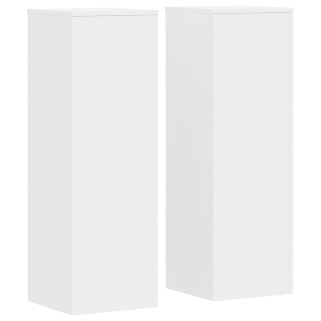 Plant Stand Set 2 pcs White 33 x 33 x 100 cm Engineered Wood