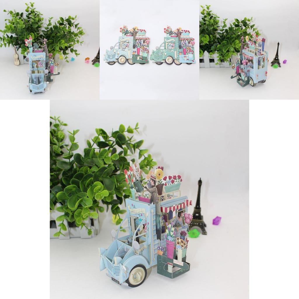 Stunning 3d Mother's Day Card Featuring A Beautiful Flower Van Design