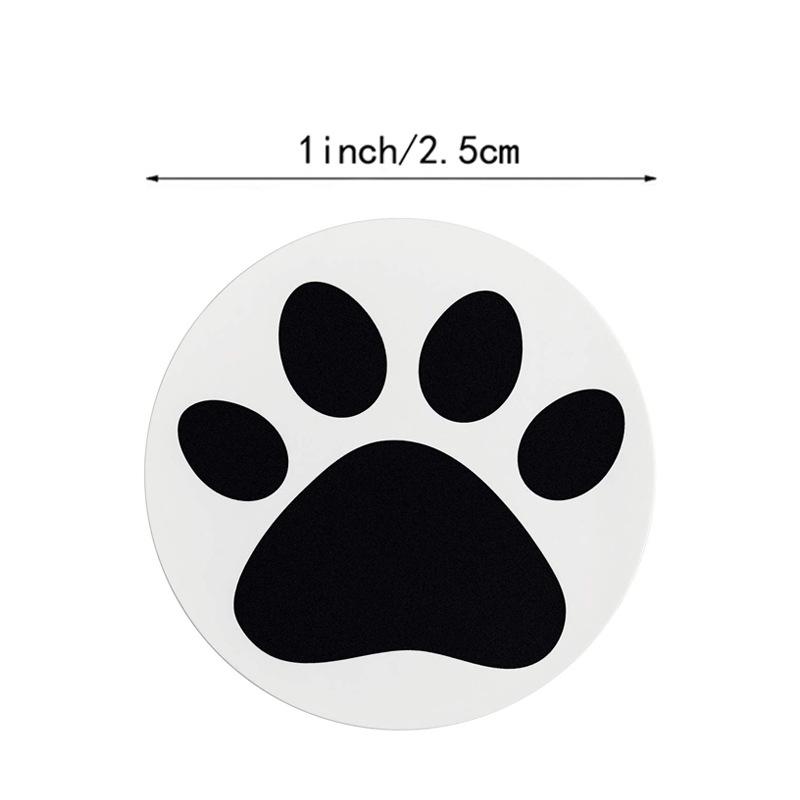 50-500 Stück Schwarze Pfotenabdrücke von niedlichen Tieren Aufkleber 1 Zoll Weihnachtsaufkleber Scrapbooking Verpackungsverschluss Etiketten Schreibwaren