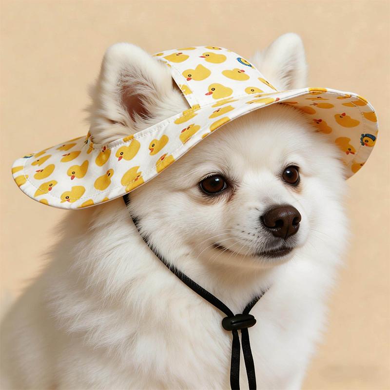 Cappello da Sole Estivo per Gatti con Fori per le Orecchie - Carino Cappellino da Pescatore per Gattini Per Protezione UV Traspirante Cappellino da Sole da Esterno per Gatti