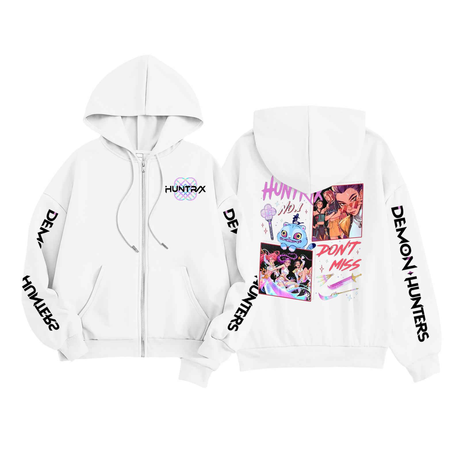 

Детская мода Женская легкая толстовка с длинным рукавом на молнии Толстовка с принтом и карманами 160 белый