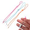 12Pcs Adjustable Cord Cross Stitch Side Clip Set Elastic Lanyard Elastic Hanging Tensioners Clips Removable Rope Hat Strap