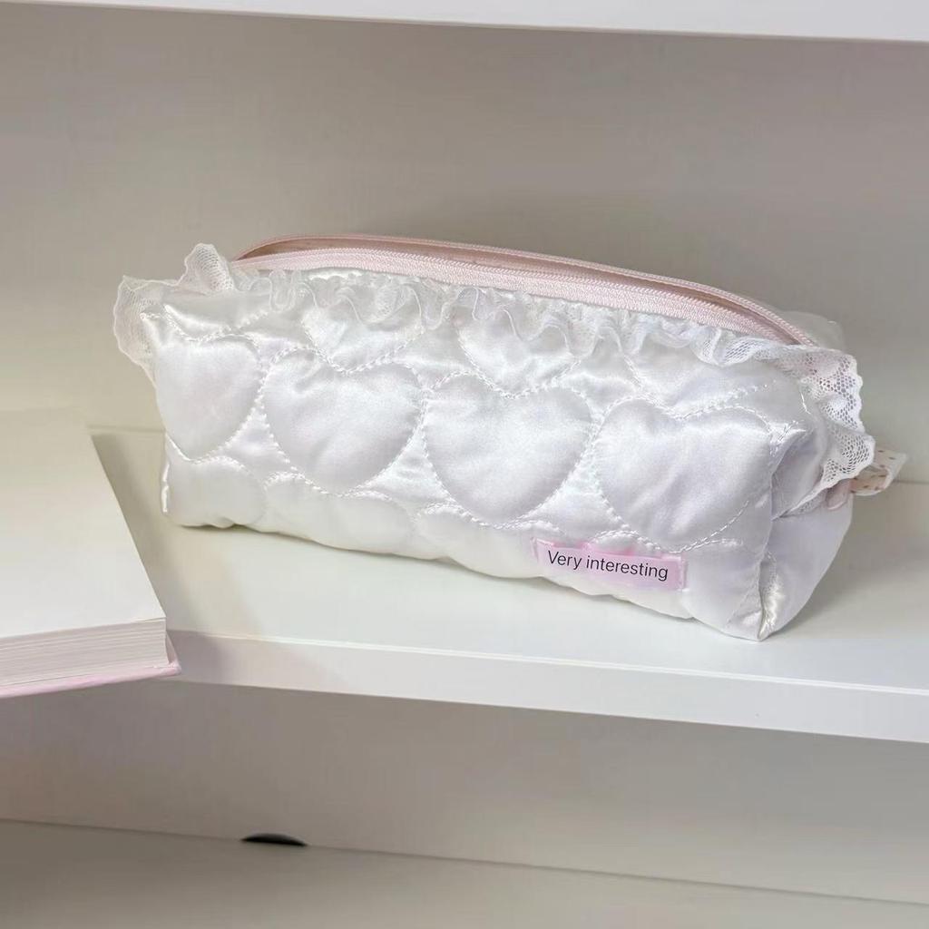 Handmade Cute Satin Pencil Case & Makeup Brush Holder