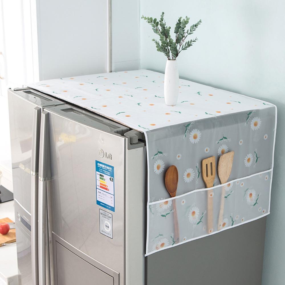 With Pockets Refrigerator Dust Cover Multifunctional Appliance Top Cover  Restaurant