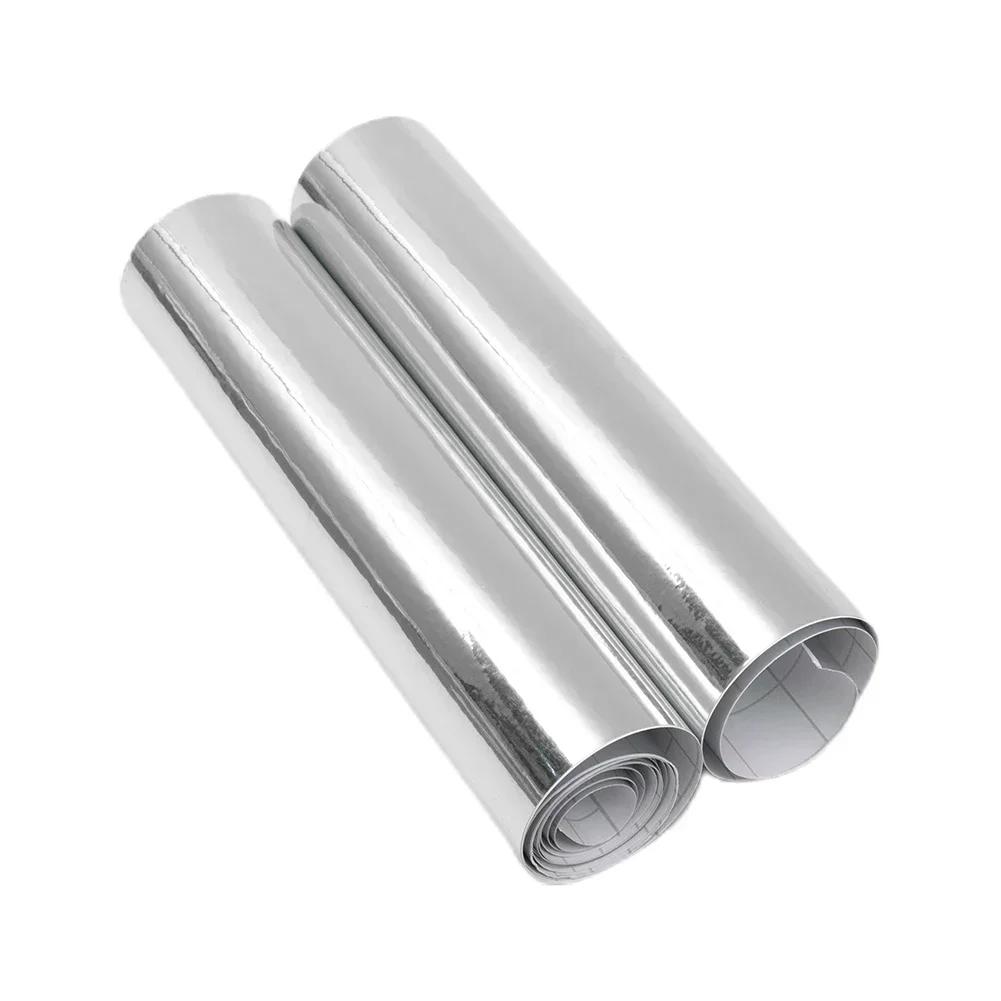 Car Mirror Car Sticker 1pc Auto Chrome Vinyl Wrap Decal Self Adhesive Film 8x60 Inch Replacement DIY Styling Decoration