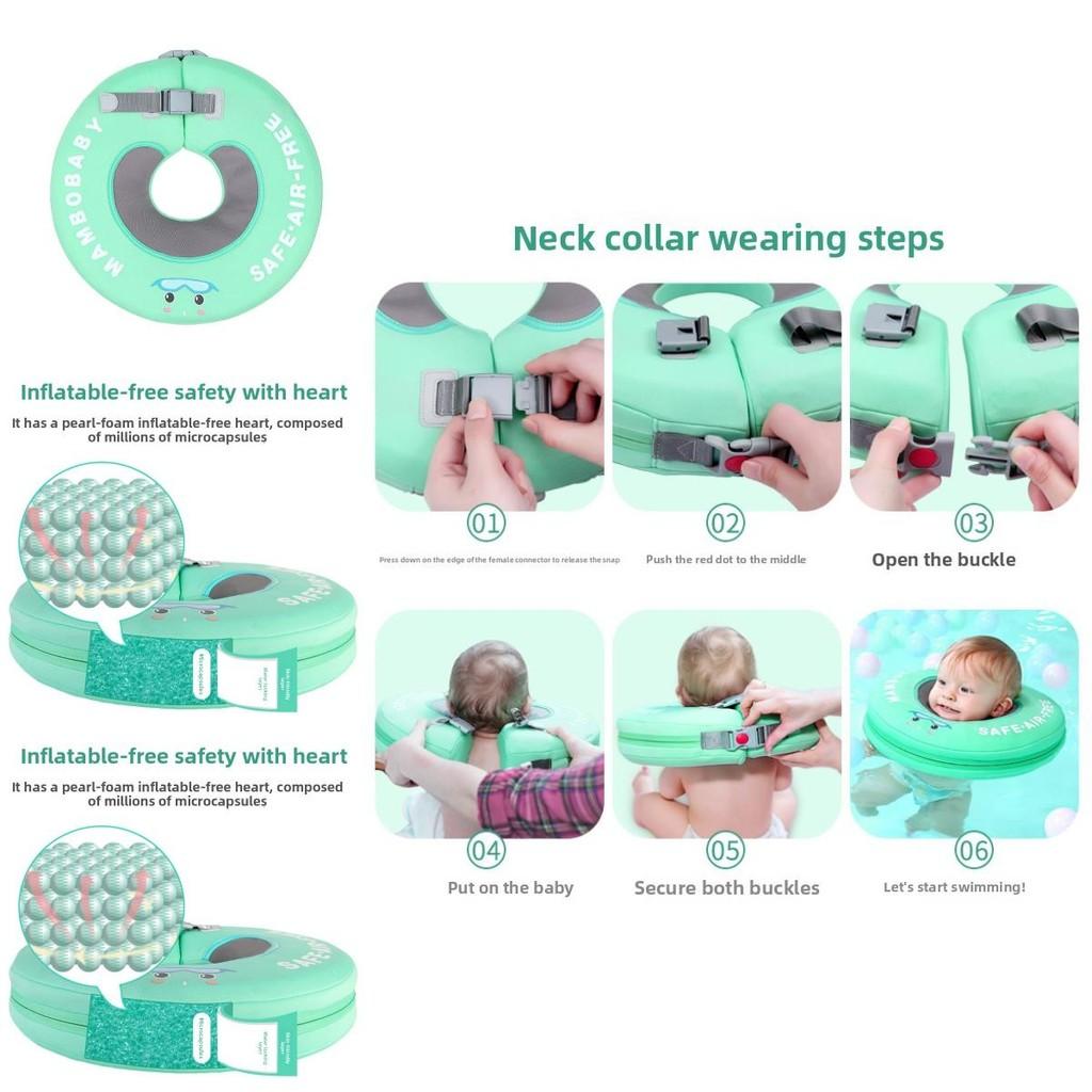 Cute Seal Fish Flamingo Pattern Children Non Inflatable Swimming Neck Ring For Infants