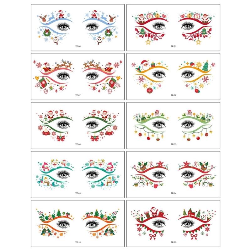 Halloween Face Temporary Tattooed Stickers,Halloween Face Fake Tattooed Spiders Web Eyeliner Eye Shadow Tattooed Womens