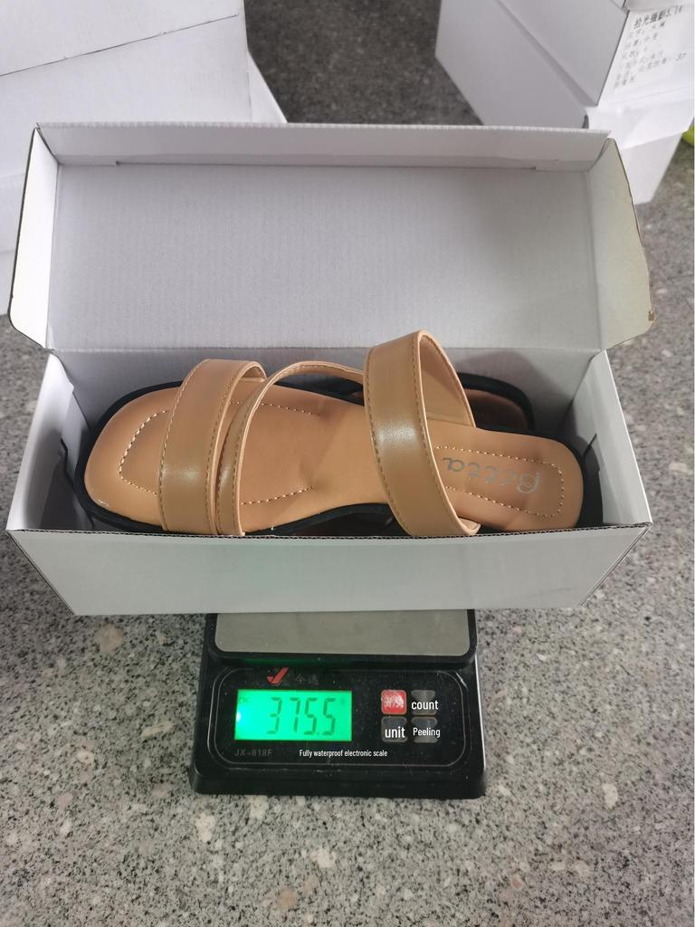 Women's 2024 Retro Square Toe Beach Sandals