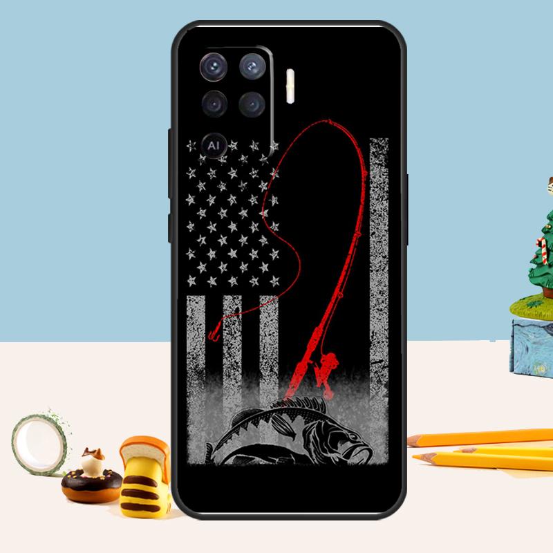 Bass Fishing Case For Oppo A54 A74 A94 A80 A60 A40 A18 A38 A58 A78 A98 A96 A76 A16 A15 A17 A57 A5 A6 Pro