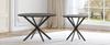 Round Table with X-Legs, 120 cm - Kitchen and Dining Table for Home Office, or as a Coffee Table - Black