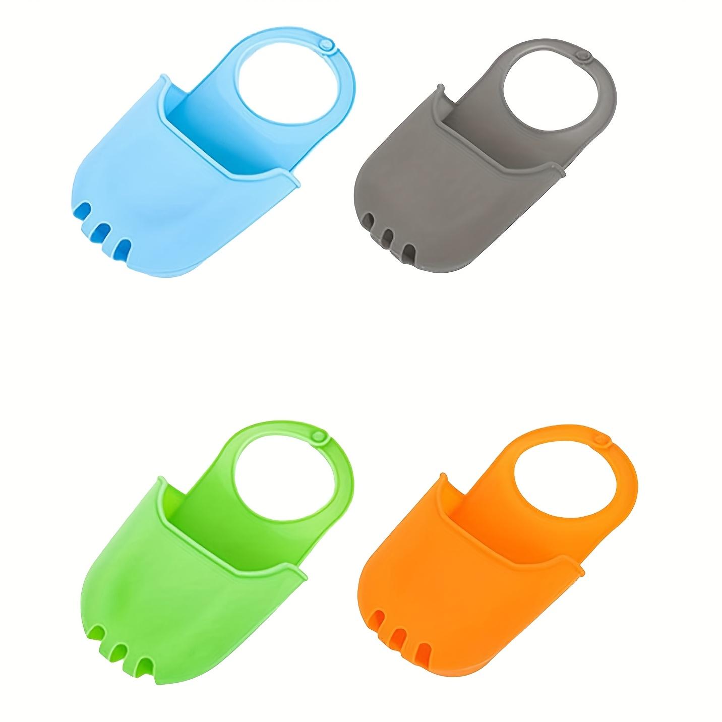 

4pcs Silicone Soap and Sponge Holder, Hanging Basket with Drain for Bathroom & Kitchen Storage, Random Colors, Flexible and Easy to Clean 4pcs