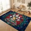 Winter Theme Soft Crystal Velvet Rug Custom Name & Text Print Non Slip Floor Rug for Bedroom Living Room
