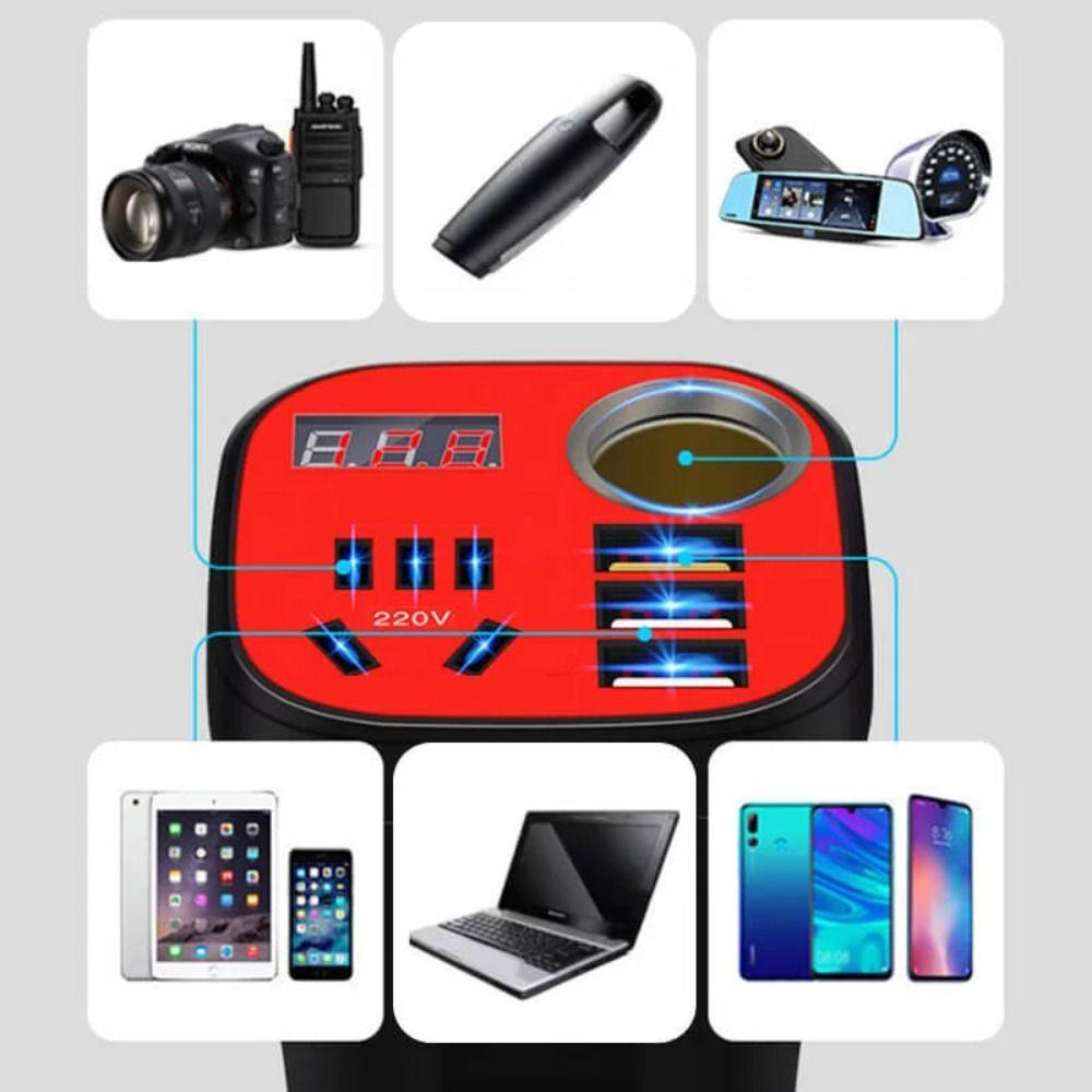 

Многофункциональный автомобильный инвертор 12V24V Автомобильное зарядное устройство Новый инвертор, установленный на автомобиле